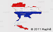 Flag Panoramic Map of Thailand