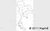 Blank Simple Map of Thailand, cropped outside