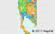 Political Simple Map of Thailand