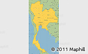 Savanna Style Simple Map of Thailand