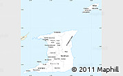 Classic Style Simple Map of Trinidad and Tobago