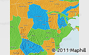 Political 3D Map of Masaka