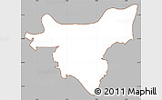 Gray Simple Map of Greenwich, cropped outside