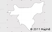 Silver Style Simple Map of Greenwich, cropped outside