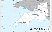 Gray Simple Map of South West