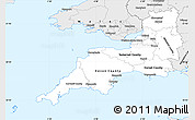 Silver Style Simple Map of South West