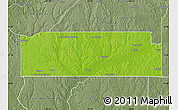 Physical Map of Escambia County, semi-desaturated