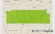 Physical Map of Escambia County, shaded relief outside