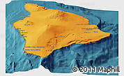 Political Panoramic Map of Hawaii County, satellite outside