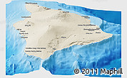 Shaded Relief Panoramic Map of Hawaii County