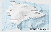 Silver Style Panoramic Map of Hawaii County