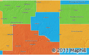 Political 3D Map of Moultrie County