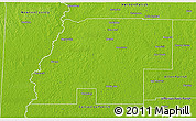 Physical 3D Map of Beauregard Parish