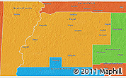 Political 3D Map of Beauregard Parish