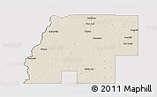 Shaded Relief 3D Map of Beauregard Parish, cropped outside