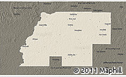 Shaded Relief 3D Map of Beauregard Parish, darken