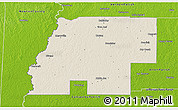 Shaded Relief 3D Map of Beauregard Parish, physical outside