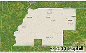 Shaded Relief 3D Map of Beauregard Parish, satellite outside