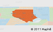 Political Panoramic Map of Livingston Parish, lighten