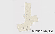 Shaded Relief 3D Map of Penobscot County, cropped outside