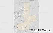 Shaded Relief 3D Map of Penobscot County, desaturated