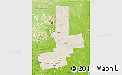 Shaded Relief 3D Map of Penobscot County, physical outside