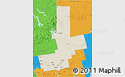 Shaded Relief 3D Map of Penobscot County, political outside