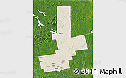 Shaded Relief 3D Map of Penobscot County, satellite outside