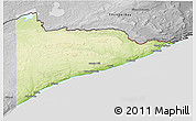 Physical 3D Map of Cook County, desaturated