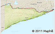 Physical 3D Map of Cook County, shaded relief outside