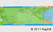 Political Shades Panoramic Map of ZIP codes starting with 874