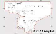 Silver Style Simple Map of ZIP codes starting with 879, cropped outside