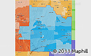 Political Shades 3D Map of ZIP codes starting with 882