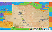 Satellite Panoramic Map of ZIP codes starting with 882, political outside