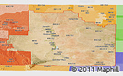 Satellite Panoramic Map of ZIP codes starting with 882, political shades outside