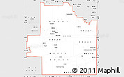 Silver Style Simple Map of ZIP codes starting with 882