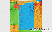 Political 3D Map of Santa Fe County