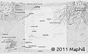 Silver Style Panoramic Map of Santa Fe County