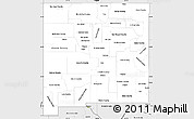 Silver Style Simple Map of New Mexico