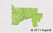 Physical 3D Map of Scioto County, cropped outside