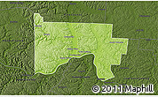 Physical 3D Map of Scioto County, darken