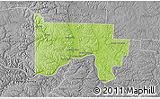 Physical 3D Map of Scioto County, desaturated