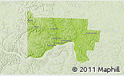 Physical 3D Map of Scioto County, lighten