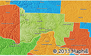 Physical 3D Map of Scioto County, political outside