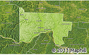 Physical 3D Map of Scioto County, satellite outside