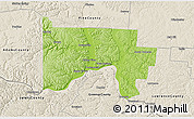 Physical 3D Map of Scioto County, shaded relief outside