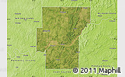 Satellite Map of Hughes County, physical outside