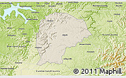 Shaded Relief 3D Map of Fentress County, physical outside