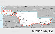 Gray Simple Map of ZIP codes starting with 986