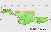 Political Shades Simple Map of ZIP codes starting with 986, cropped outside